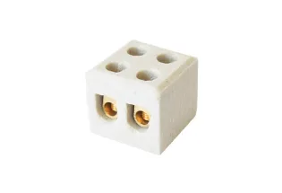 Conector de Porcelana 2 Polos disponível na EletroParis em Aparecida de Goiânia