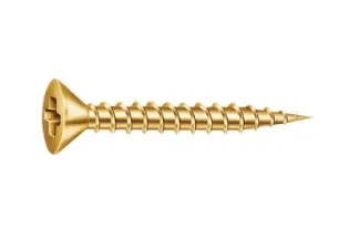 Parafuso Chip Cabeça Chata MDF Bicromatizado 3,0x10 disponível na EletroParis em Aparecida de Goiânia